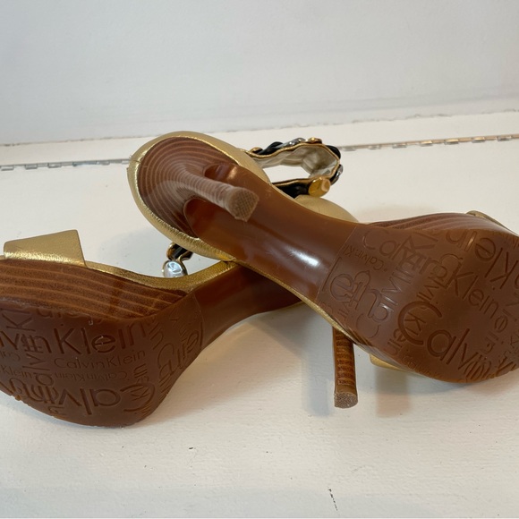 Calvin Klein leather Studded High Heels Sandals - Picture 8 of 11